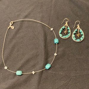 Silpada wire necklace with earrings